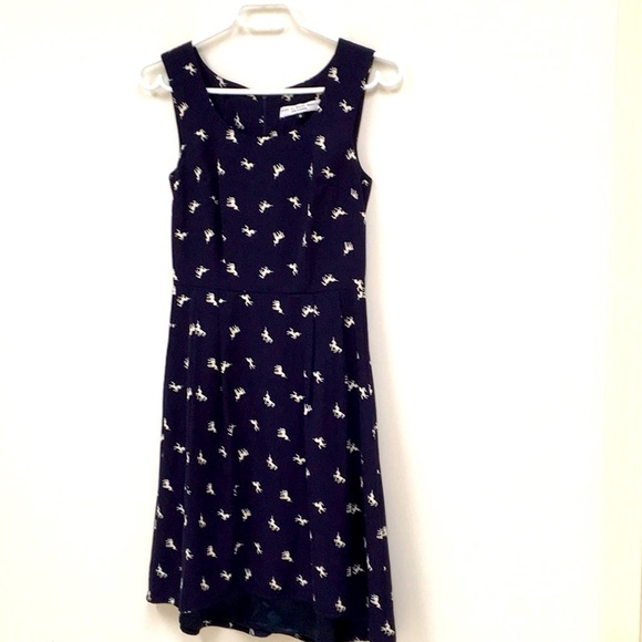 NWOT Birds of North America Unicorn Navy Dress Sz2 - Picture 2 of 3